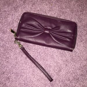 Purple Wristlet with Bow